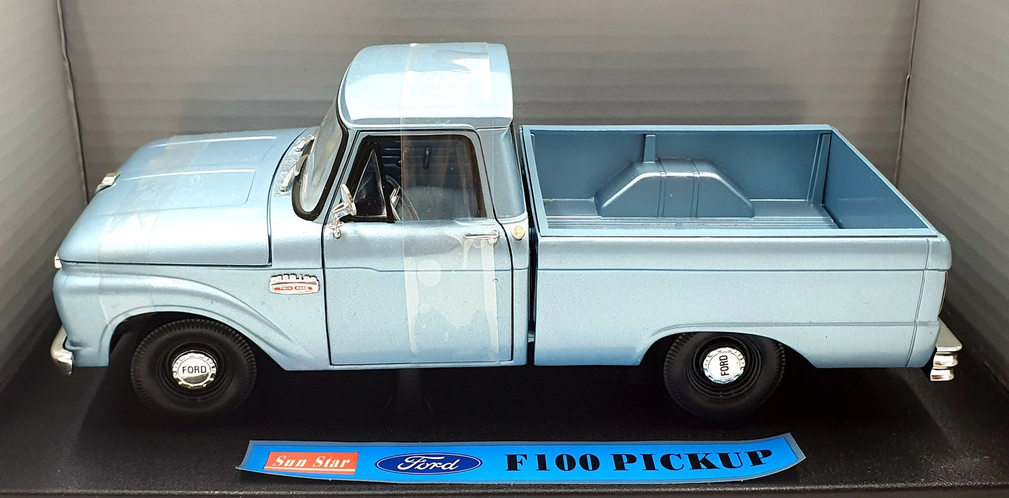Sun Star 1/18 Scale Diecast 1272 - 1965 Ford F100 Twin Beam - Met Blue