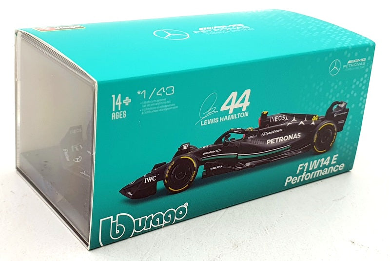 Burago 1/43 Scale 18-38081 - F1 MercedesW14 E Performance 2023 #44 L.Hamilton