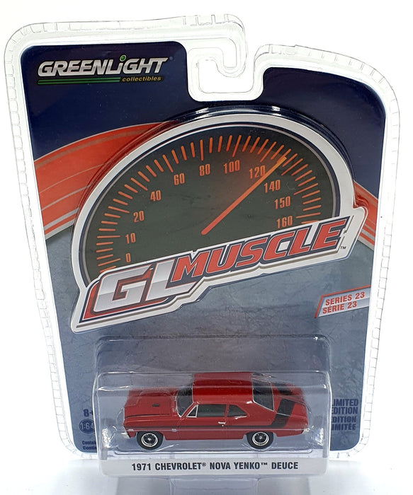 Greenlight 1/64 Scale 13270-E - 1971 Chevrolet Nova Yenko Deuce - Red