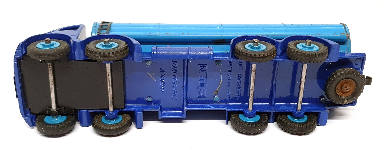 Dinky Toys Original Diecast 504 - Foden 14T Tanker Truck - Blue/Lt. Blue