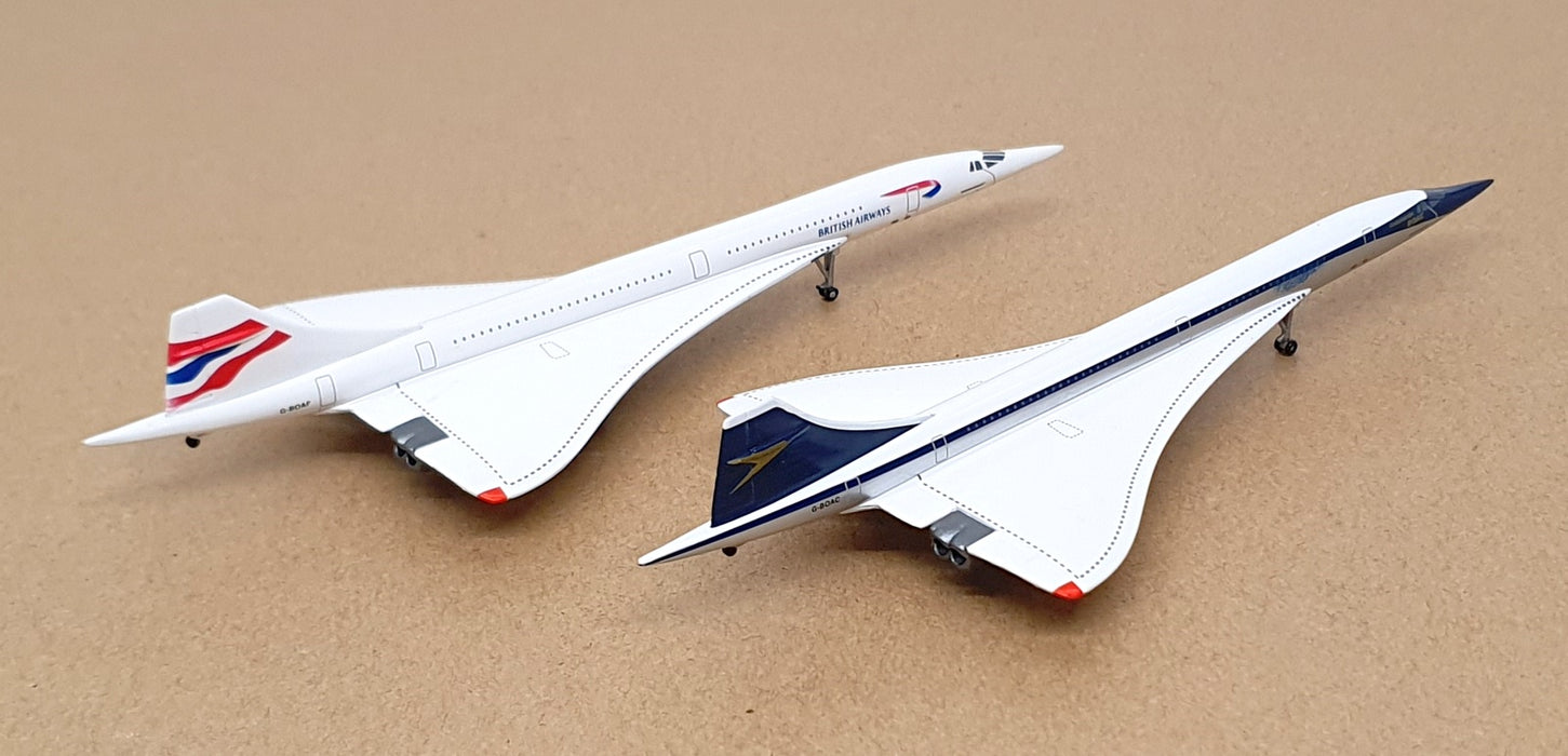 Corgi Gemini Jets 1/400 Scale Diecast GJBAW443 - Concorde Two Piece Set