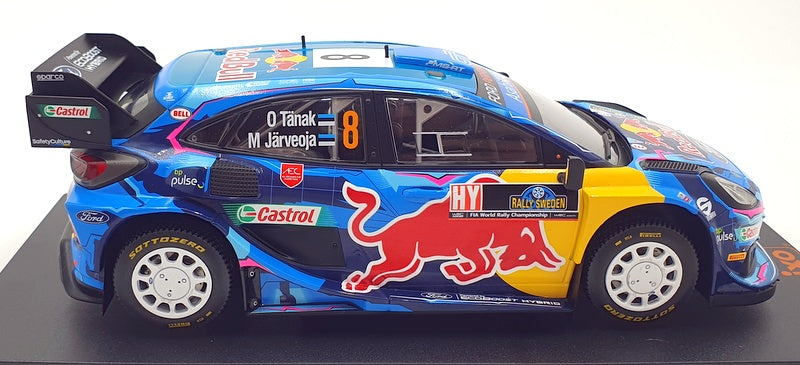 IXO Models 1/18 Scale 18RMC154A - Ford Puma Rally1 #8 Sweden 2023 Tanak