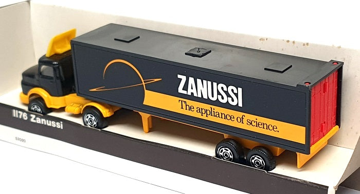 Corgi 20cm Long 1176 - Mercedes Benz Truck & Trailer (Zanussi) Black/Yellow