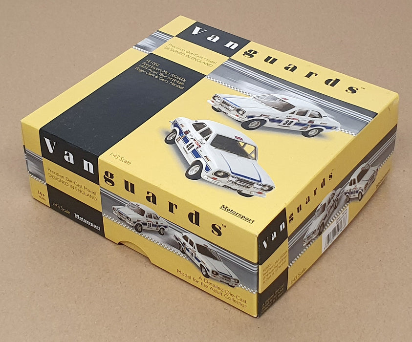 Vanguards 1/43 Scale FE1002 - Ford Escort RS2000s 1974 Avon Tour Of Britain