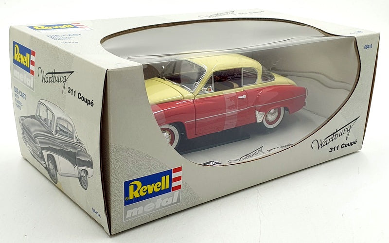 Revell 1/18 Scale Diecast 08418 - Wartburg 311 Coupe  - Pale Yellow/Red