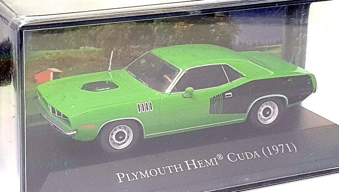 Altaya 1/43 Scale 28525A - 1971 Plymouth Hemi Cuda - Green/Black