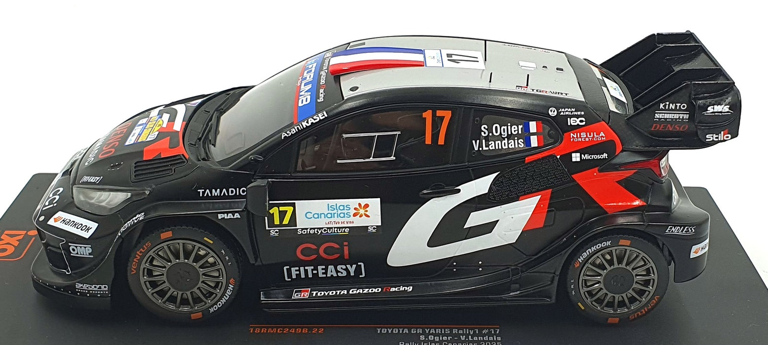 IXO 1/18 Scale 18RMC249B.22 Toyota GR Yaris Rally1 #17 Canary Island Rally 2025