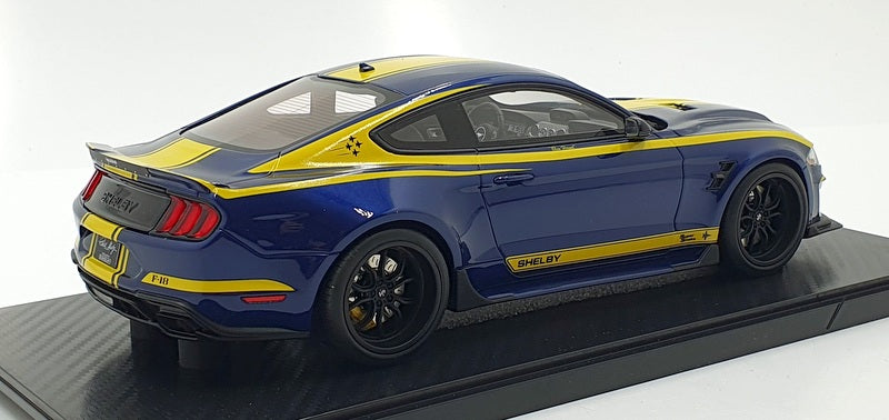 GT Spirit 1/18 Scale Resin GT871 - Shelby Mustang Super Snake - Blue/ Yellow