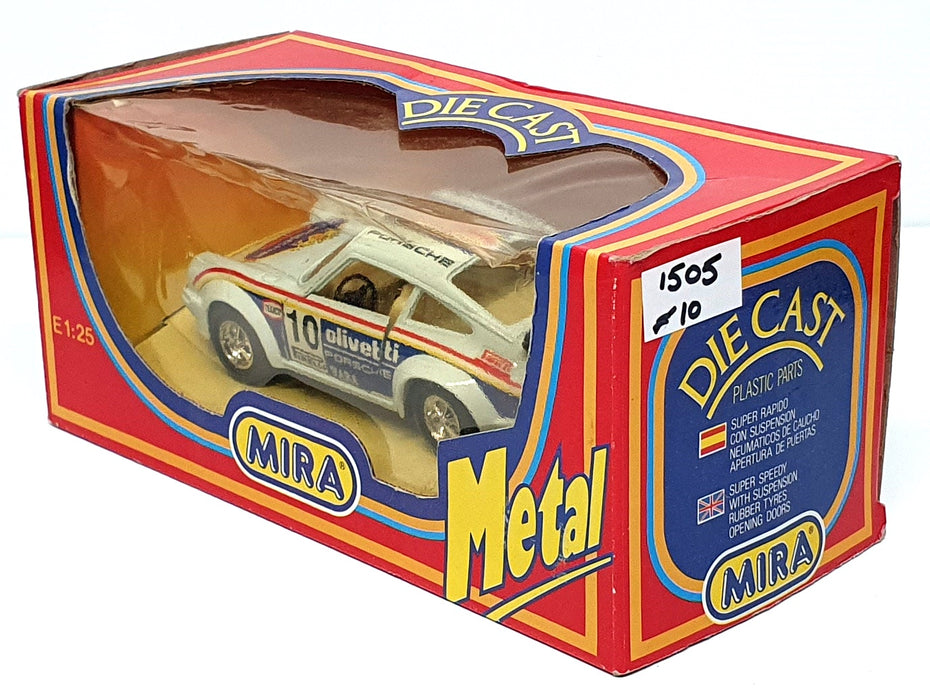 Mira 1/25 Scale Diecast 1505 - Porsche 911 Race Car #10 - White/Blue