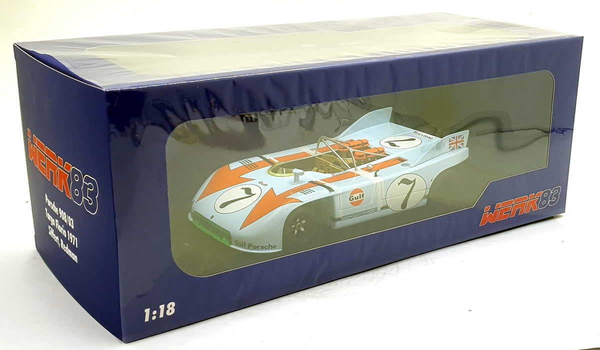 Werk83 1/18 Scale Diecast W18031008 Porsche 908/03 Gulf #7 Florida 1971 Siffert