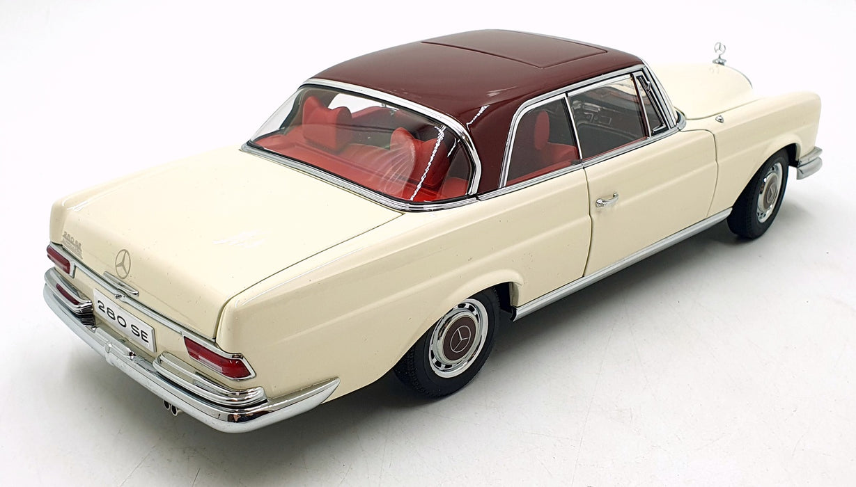Autoart 1/18 Scale 76287 - Mercedes Benz 280 SE Coupe 1968 - White/Red