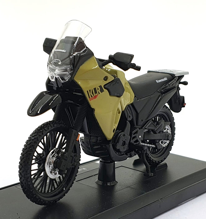 Maisto 1/18 Scale 21836 - Kawasaki KLR 650 Motorbike - Olive Green
