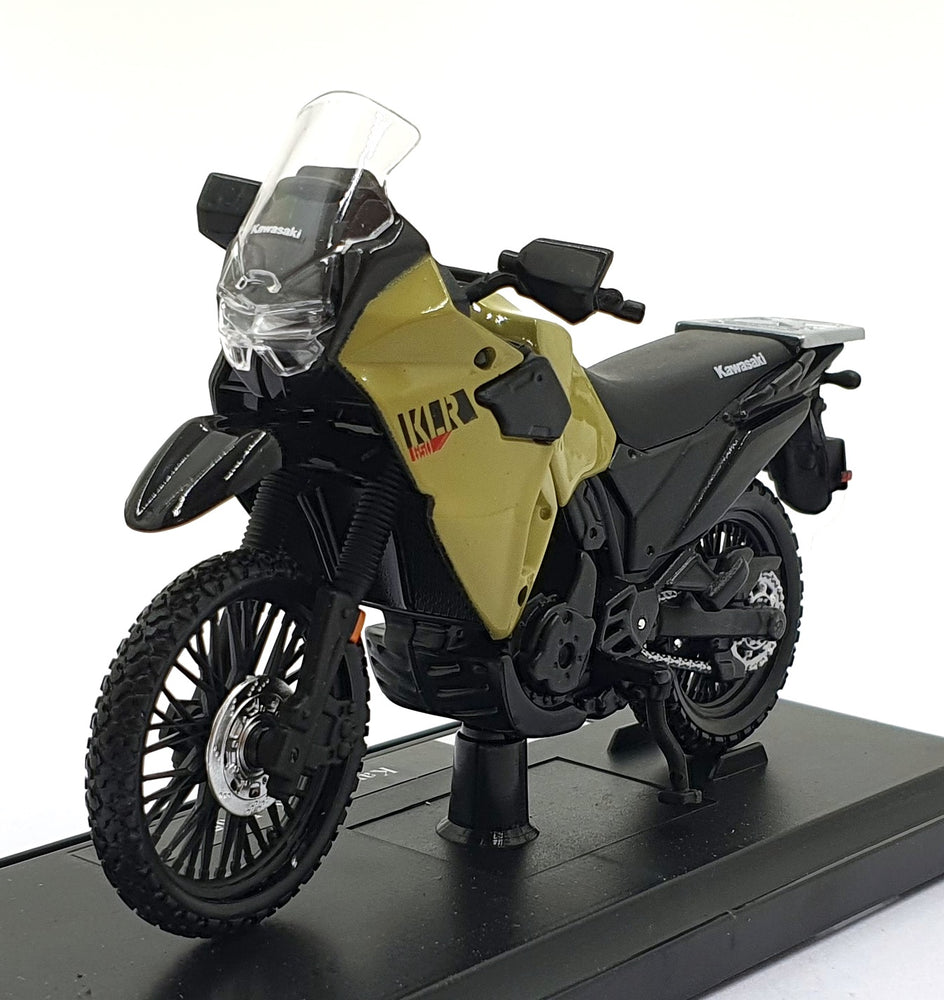 Maisto 1/18 Scale 21836 - Kawasaki KLR 650 Motorbike - Olive Green