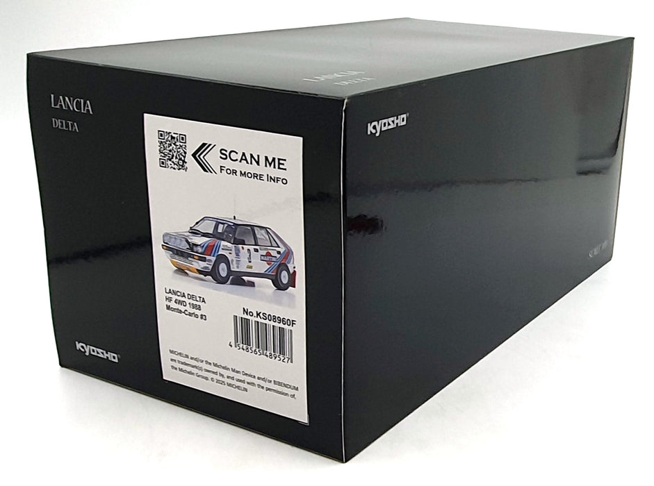 Kyosho 1/18 Scale KS08960F - Lancia Delta HF 4WD #3 Monte Carlo 1988