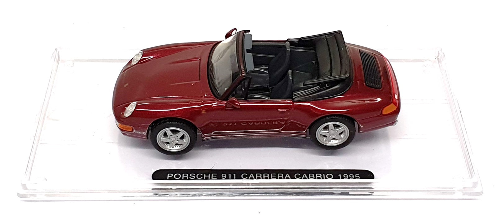 DeAgostini 1/43 Scale PCC95 - 1995 Porsche 911 Carrera Cabrio - Burgundy