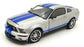 Shelby Collectibles 1/18 Scale DC16126F - 2008 Shelby GT500KR - Silver/Blue