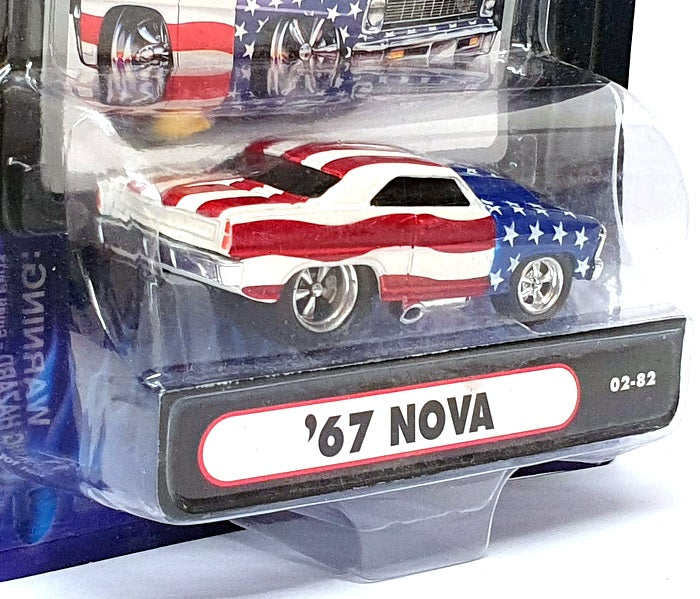 Muscle Machines 1/64 Scale 71161 02-82 - 1967 Chevrolet Nova - Stars & Stripes