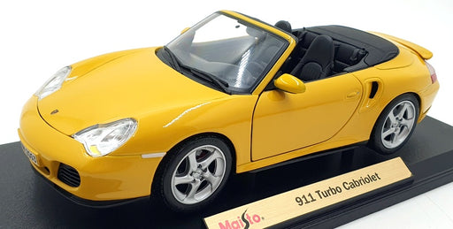 Maisto 1/18 Scale Diecast 31660 - Porsche 911 Turbo Cabriolet - Yellow