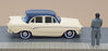 Norev 1/43 Scale Diecast ND002 - Simca Aronde Diorama - Cream/Blue