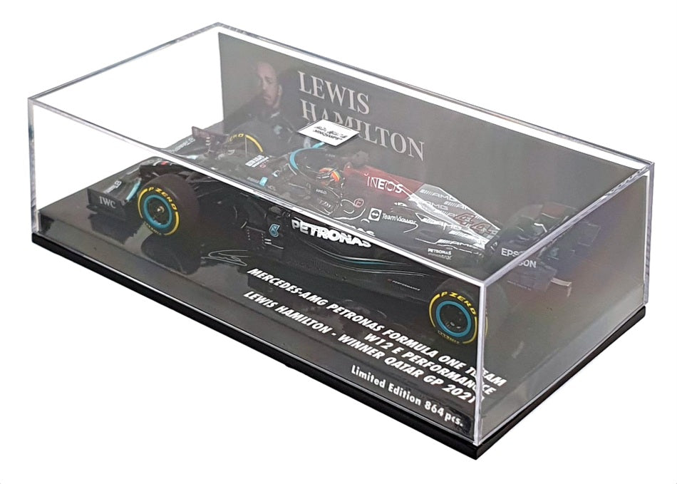 Minichamps 1/43 Scale 410 212144 - F1 Mercedes AMG 1st Qatar GP 2021 Hamilton
