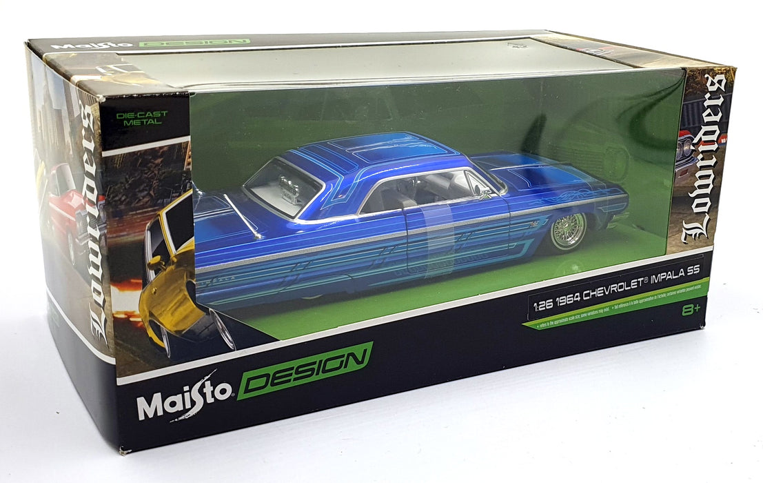 Maisto 1/26 Scale Diecast 32547 - 1964 Chevrolet Impala SS - Met. Blue