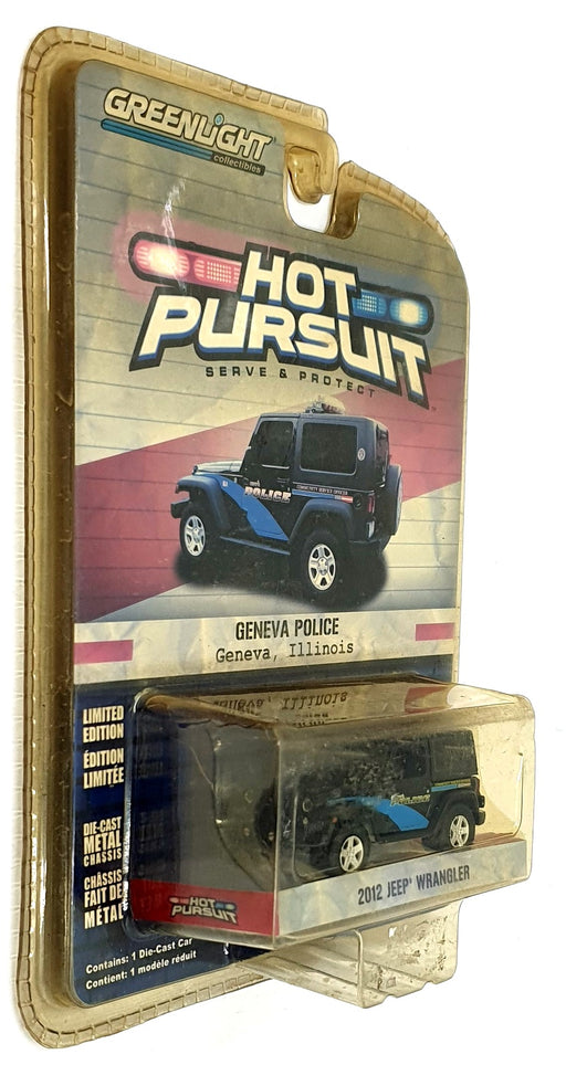 Greenlight 1/64 Scale 42720 - 2012 Jeep Wrangler - Geneva Police
