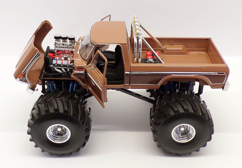 Greenlight 1/18 Scale Diecast 13557 BFT Ford F-350 Monster Truck Two-Tone Brown