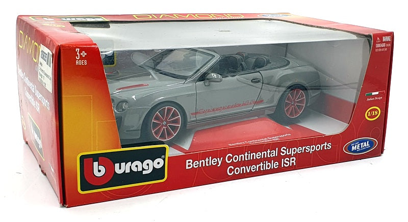 Burago 1/18 Scale Diecast 18-11035 - Bentley Continental Supersports Grey