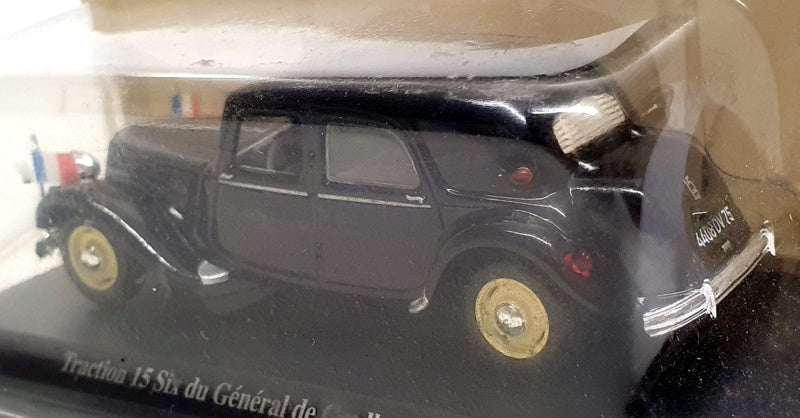Atlas Editions 1/43 Scale 6112 503 - 1954 Citroen Traction 15 De Gaulle - Black