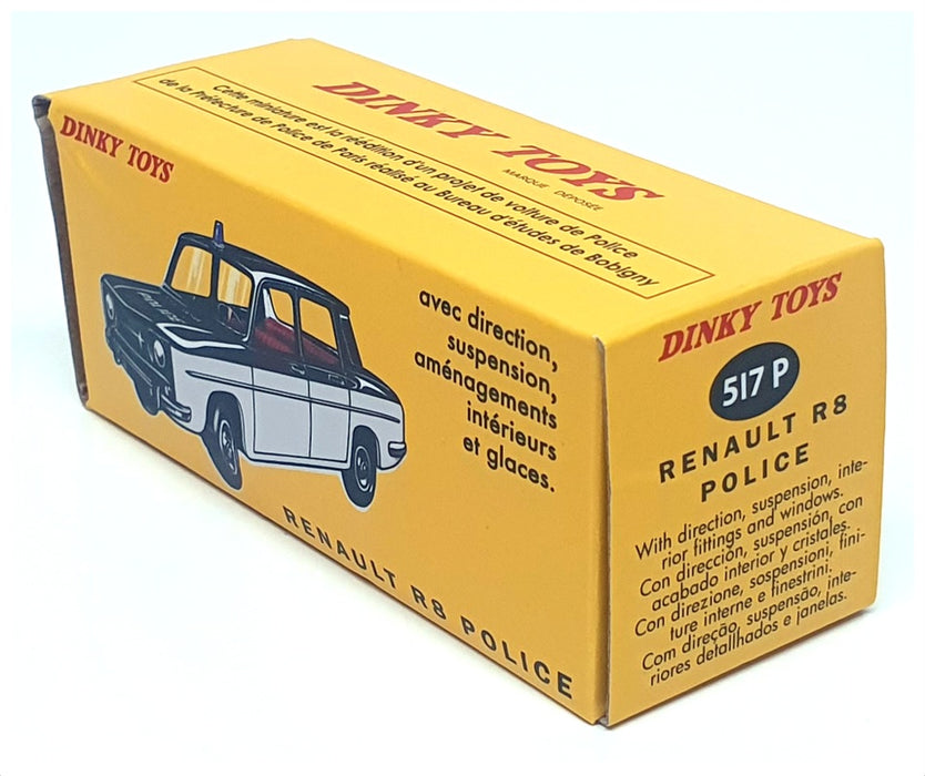 Atlas Editions Dinky Toys 517P - Renault R8 Police - Black/White