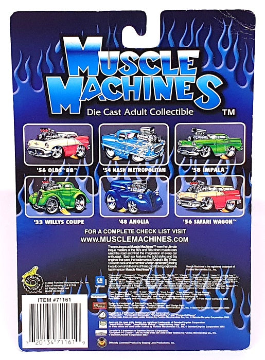 Muscle Machines 1/64 Scale 71161 03-11 - 1956 Pontiac Safari Wagon - Lt. Beige