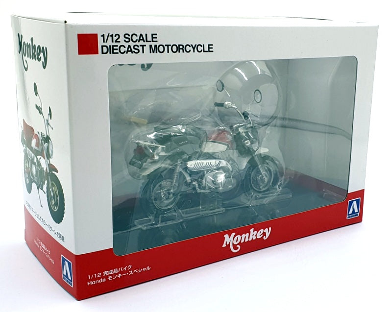 Aoshima 1/12 Scale 11172-3900 - Honda Monkey Motorcycle - Red/White/Black