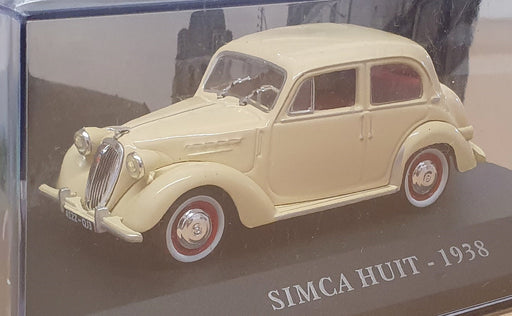 Altaya 1/43 Scale Diecast 71025G - 1938 Simca Huit - Lt. Beige