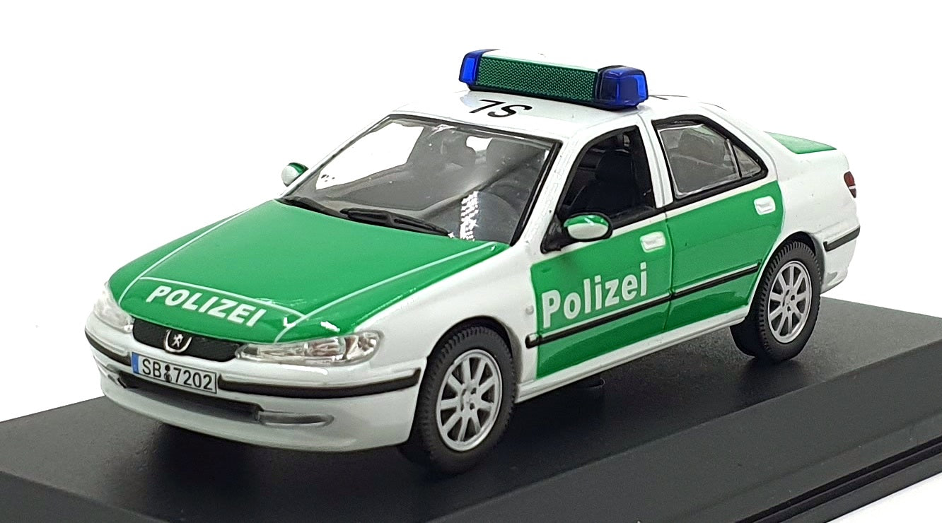 Norev 1/43 Scale 474616 - Peugeot 406 Police - White/Green