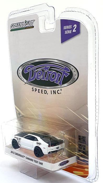 Greenlight 1/64 Scale 39070-F - 2012 Chevrolet Camaro Test Car - White/Black