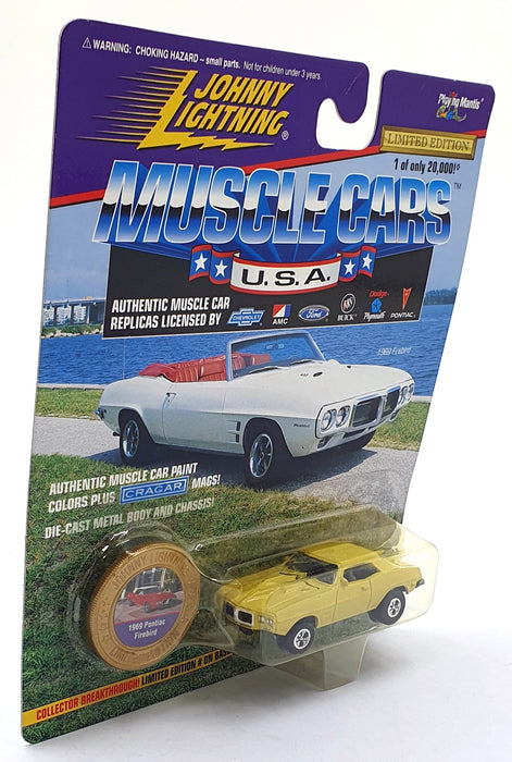 Johnny Lightning 1/64 Scale 202-02 - Muscle Cars 1969 Pontiac Firebird - Yellow