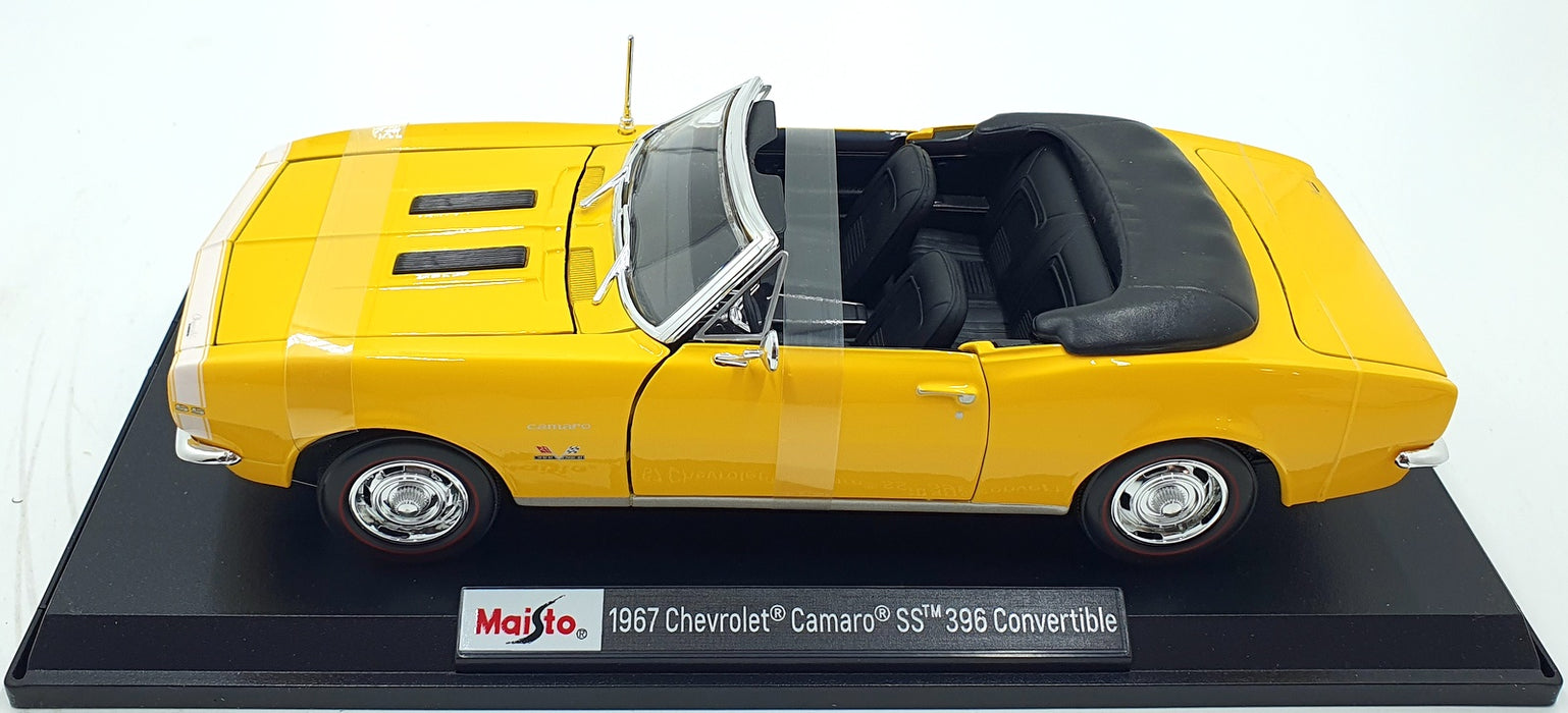 Maisto 1/18 Scale Diecast 31684 - 1967 Chevrolet Camaro SS 396 - Yellow
