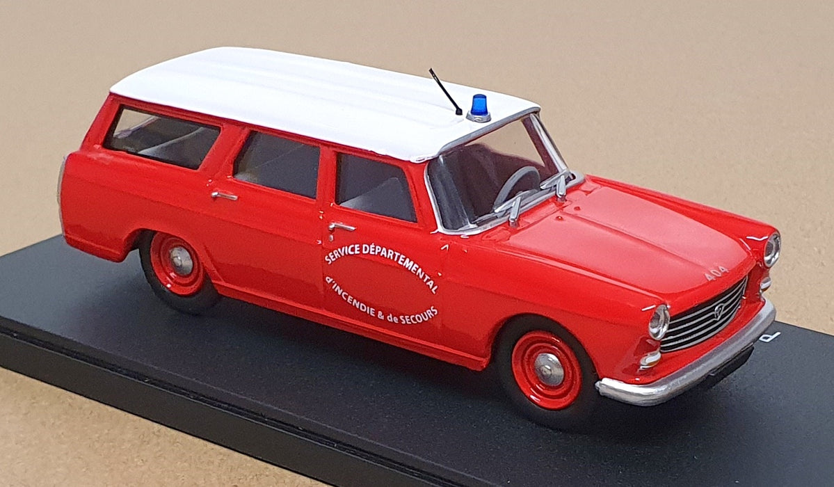 Eligor 1/43 Scale 101278 - Peugeot 404 Break Pompiers - Red/White