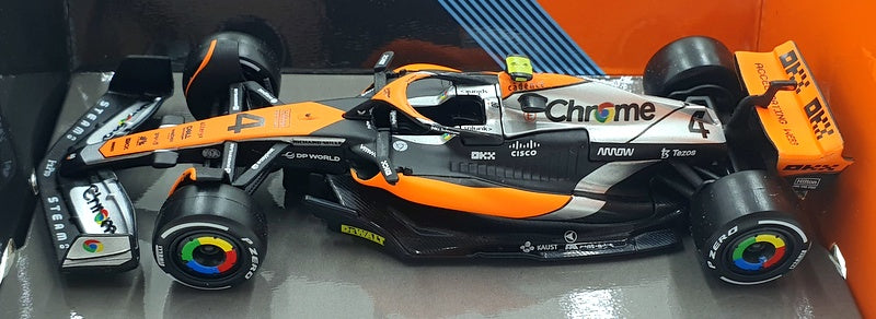 Burago 1/43 Scale 18-38087 - F1 McLaren MCL60 2023 British GP #4 L.Norris