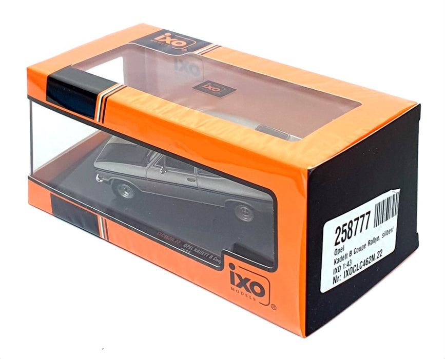 Ixo 1/43 Scale CLC462N.22 - 1967 Opel Kadett B Coupe Rally - Silver