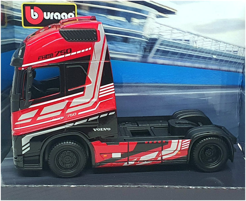 Burago 1/43 Scale 18-32200 - Volvo F16 750 Truck Cab - Met Red