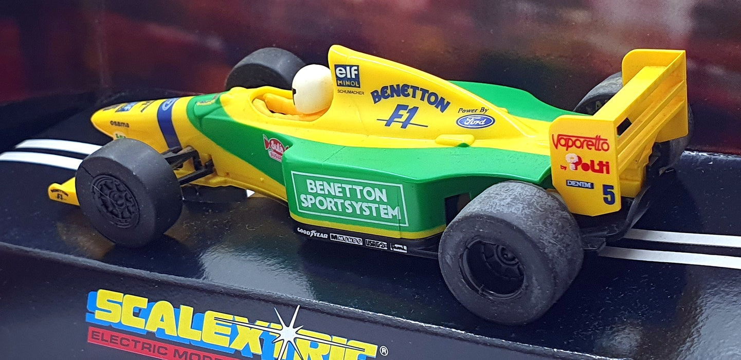 Scalextric 1/32 Scale Slotcar C142 - Ford Benetton B193 #5 - White Helmet