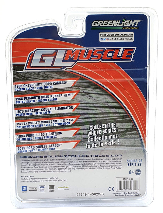 Greenlight 1/64 Scale 13250-C - 1970 Mercury Cougar Eliminator - Lt. Blue