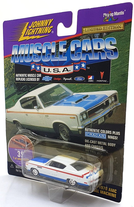 Johnny Lightning 1/64 Scale 230-04 Dragsters USA '70 AMC Rebel Machine #35 White