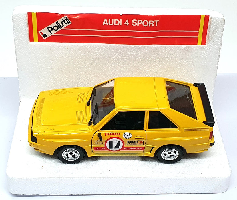 Polistil 1/25 Scale Diecast 02205 - Audi 4 Sport #12 - Yellow