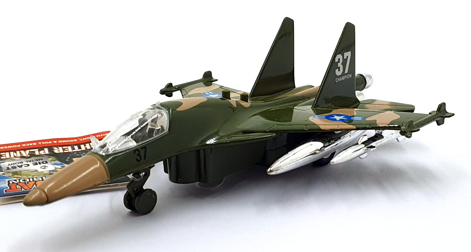 Combat Mission 1/120 Pull Back and Go TY2930 Fighter Planes Lights/Sounds Green