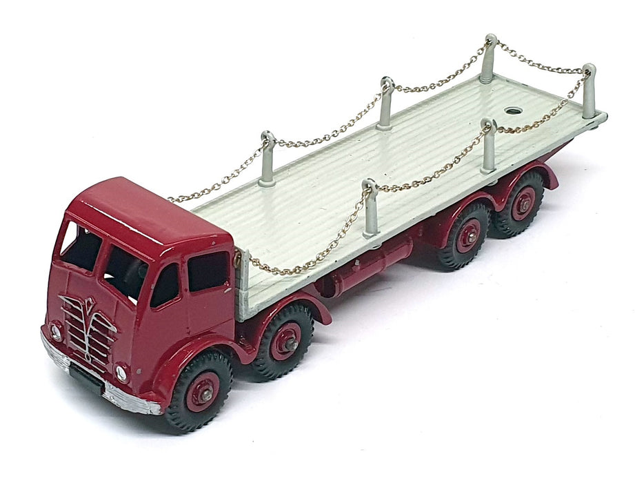 Dinky Supertoys 905 - Foden Flat Truck With Chains - Maroon/Grey