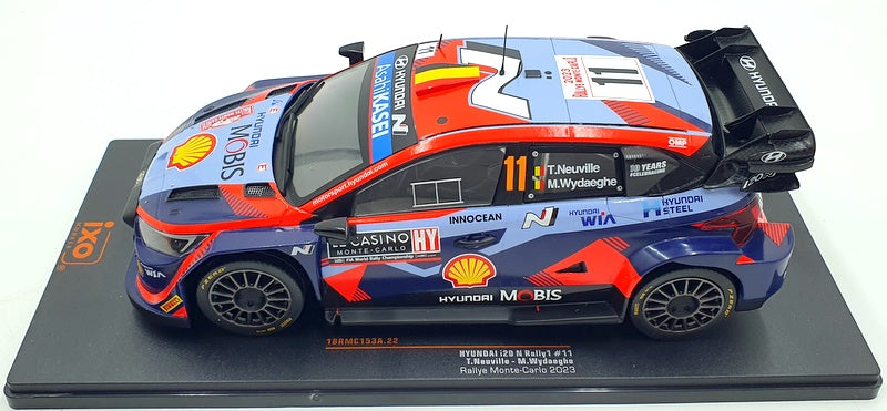 IXO Models 1/18 Scale 18RMC153A Hyundai i20 N Rally1 #11 Monte Carlo 2023