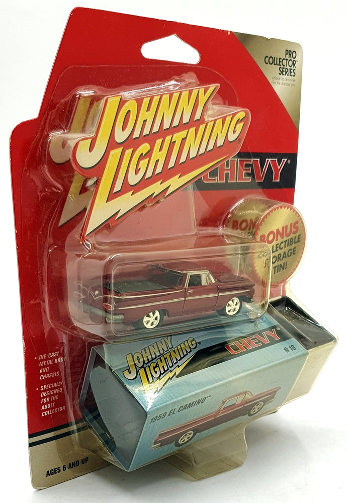 Johnny Lightning 1/64 Scale JL 580-02 - 1959 El Camino Truck - Met. Red