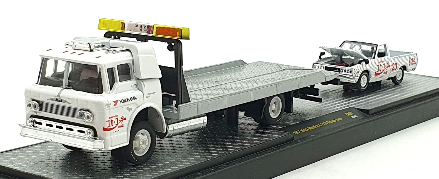 Castline M2 Machines 1/64 Scale TW02 - 1957 Mack Model N & 1978 Datsun Truck